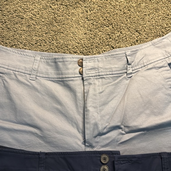 A New Day! 2 pair of shorts. Size 14 stretch. Blue/gray and dark navy blue! - Picture 3 of 10